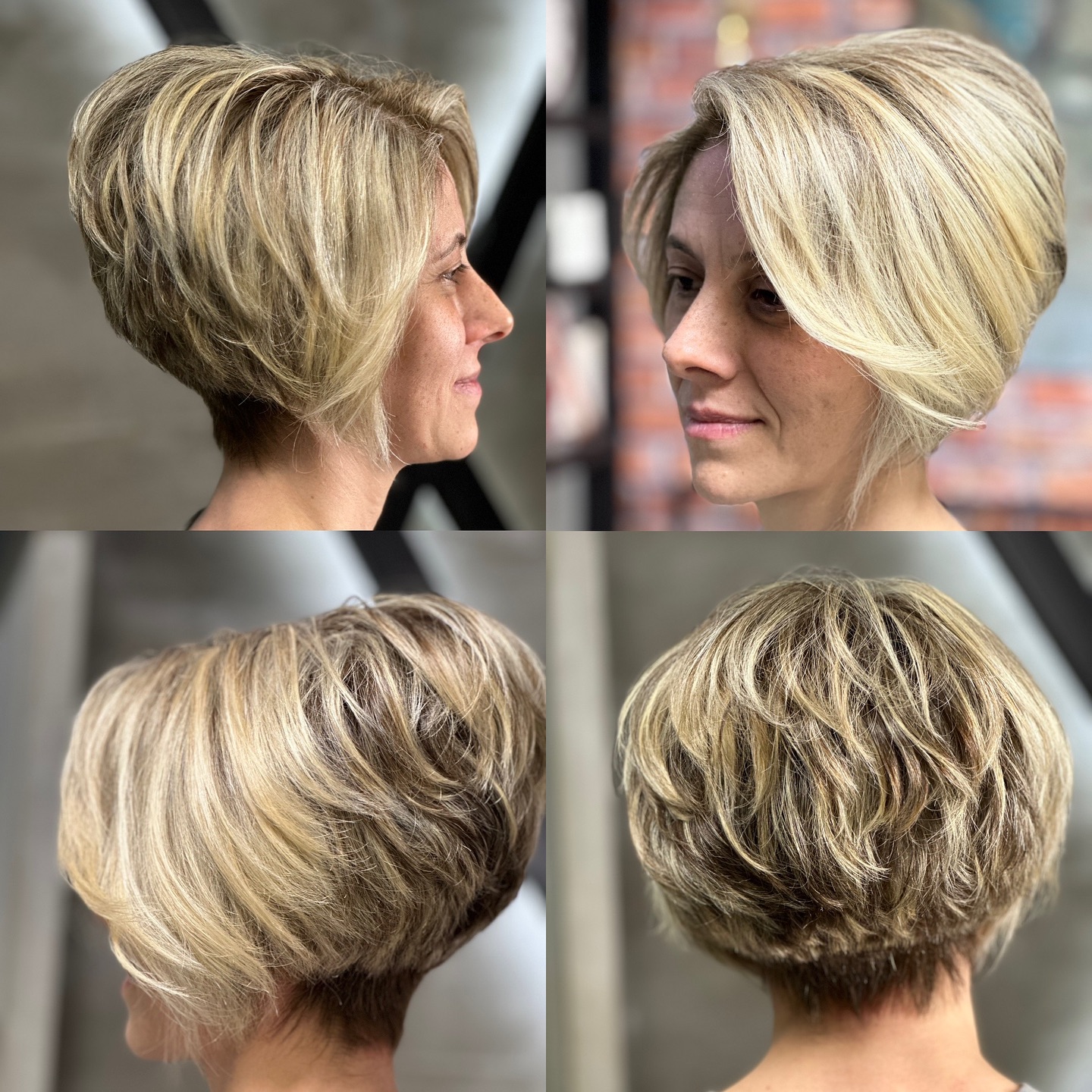 Thick Stacked Pixie Bob Haircut