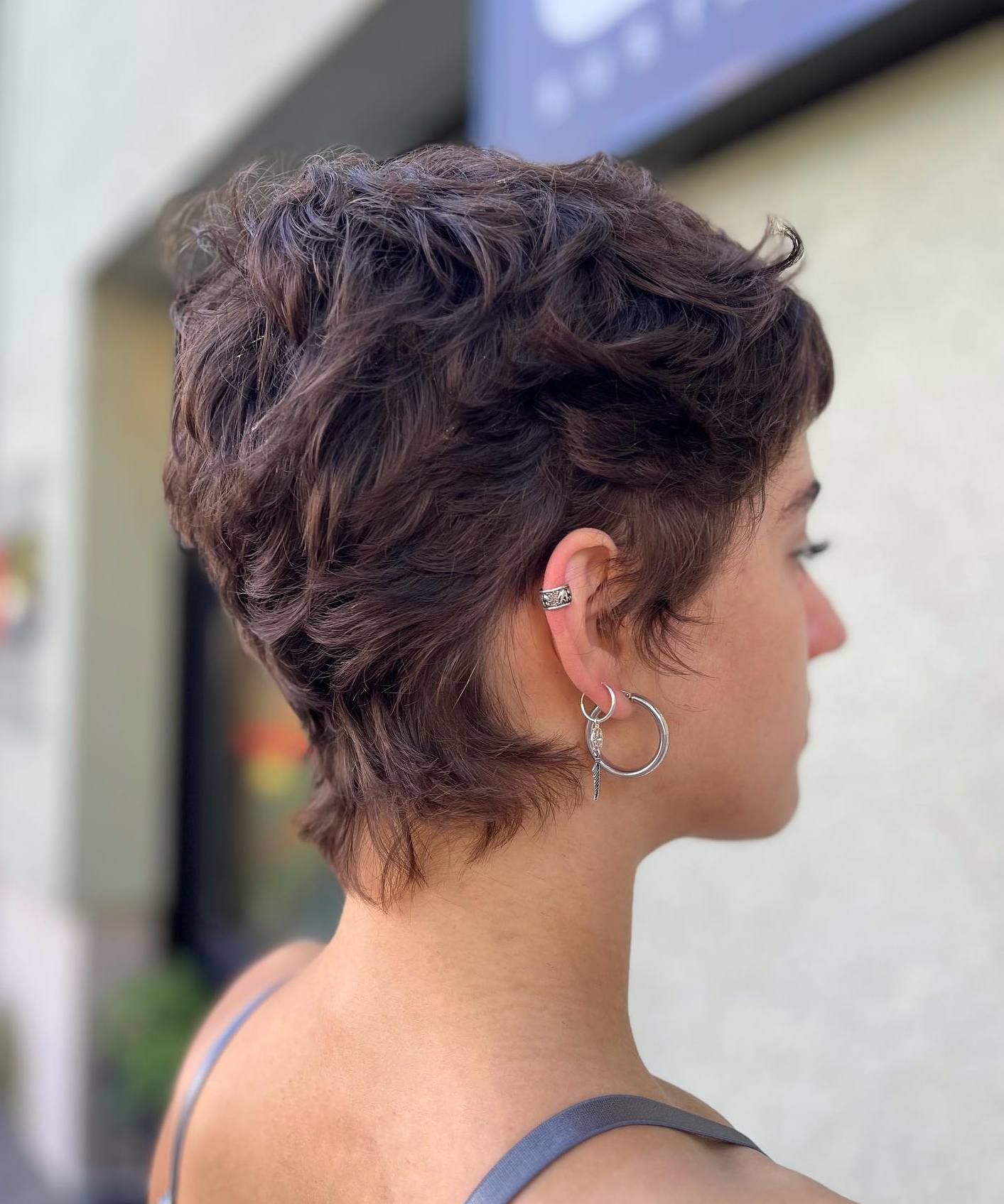 Short Pixie Mullet for Curly Hair