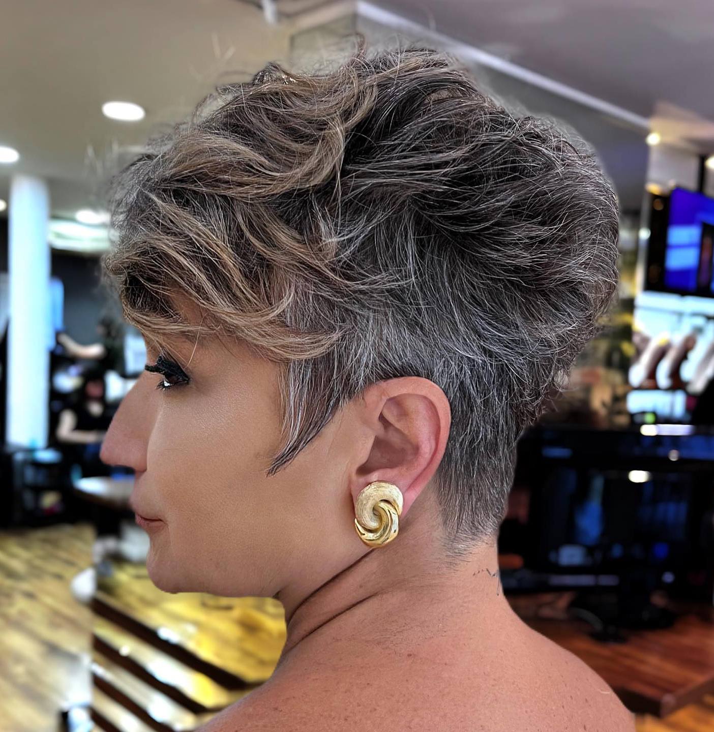 Undercut Pixie for Thick Coarse Hair