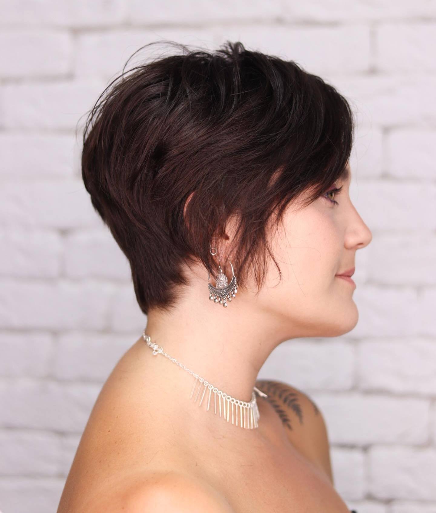 Feathered Tapered Pixie Cut for Thick Hair